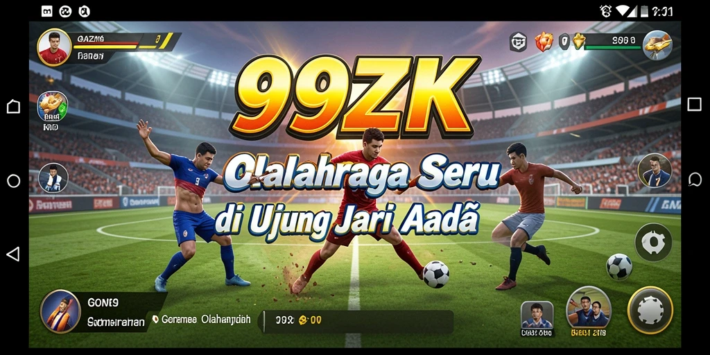 Screenshot gameplay dari 999ZK yang menunjukkan aksi seru olahraga.