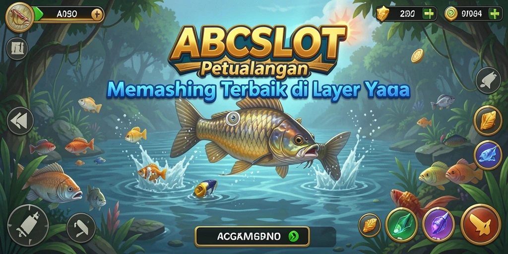 Screenshot dari gameplay ABCSLOT menunjukkan aksi memancing yang seru.