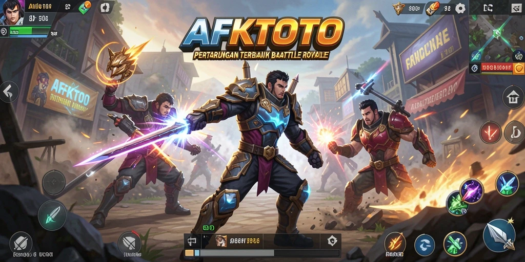 Gameplay AFKTOTO dalam pertempuran Battle Royale yang seru.