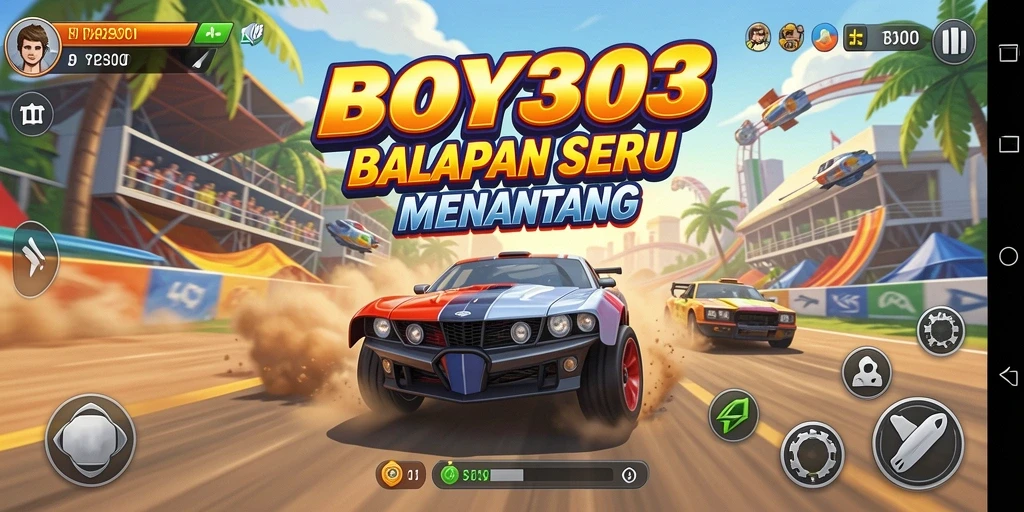 Tampilan gameplay BOY303 yang penuh aksi dan kecepatan.