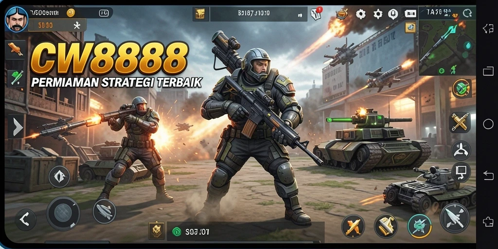 Screenshot gameplay CW8888 menampilkan aksi strategis yang mendebarkan.