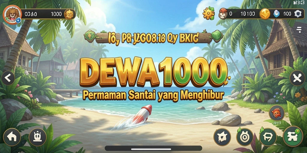 Tangkapan layar gameplay DEWA1000 yang mengasyikkan dengan grafis cerah.