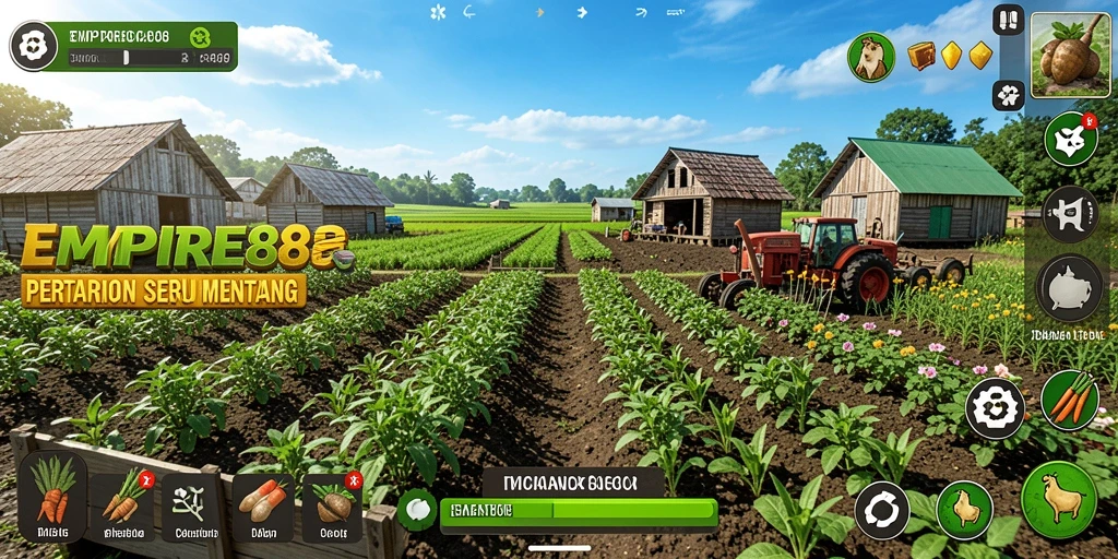 Gameplay seru di EMPIRE88 saat merawat tanaman dan hewan.