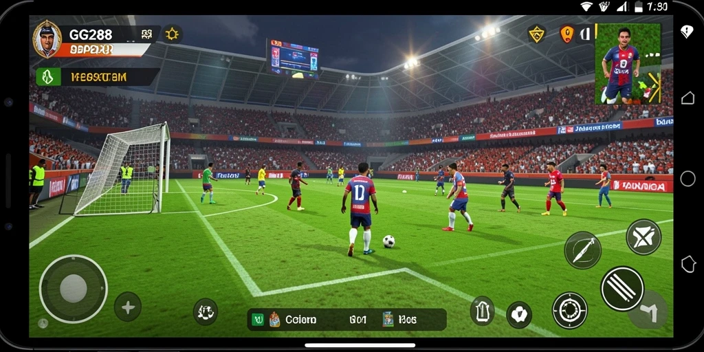 Tampilan menarik dari GG288 yang menunjukkan aksi sepak bola intens.