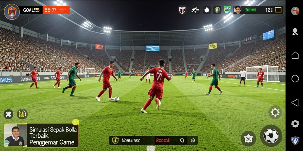 Tampilan gameplay GOAL55 yang menarik dan mendebarkan.