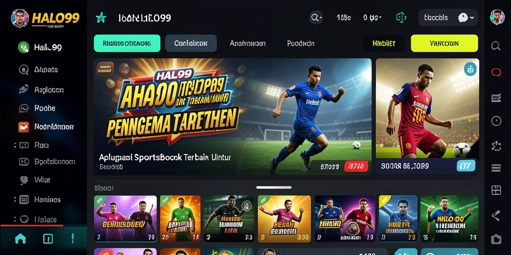 Tampilan utama HALO99 dengan berbagai pilihan taruhan olahraga.