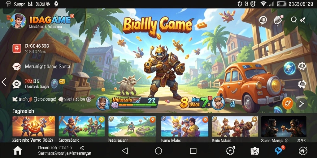 Tampilan gameplay IDAGAME yang menarik dan penuh warna.