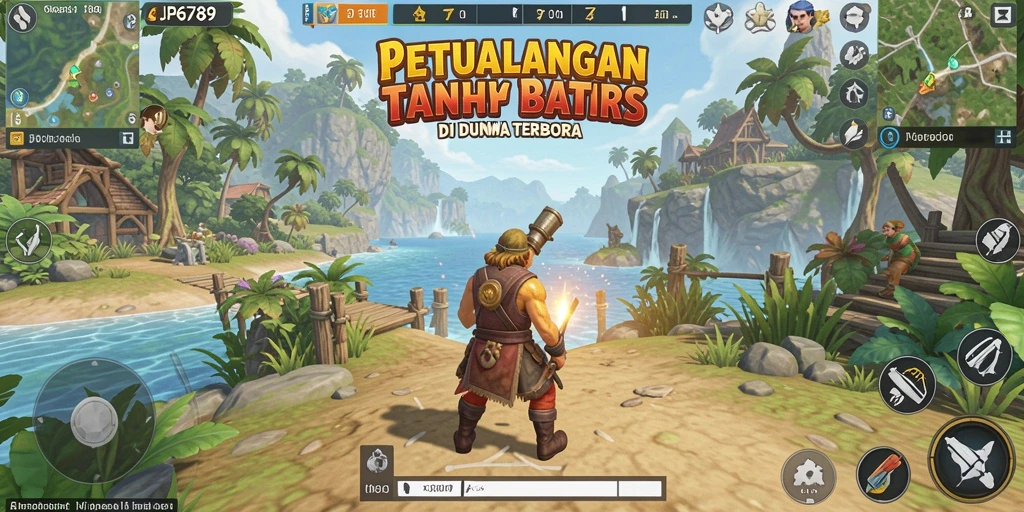 Screenshot gameplay menunjukkan dunia terbuka yang luas dan indah.