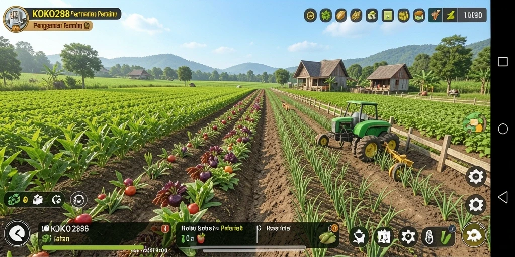 Screenshot KOKO288 yang menampilkan gameplay pertanian yang menarik.