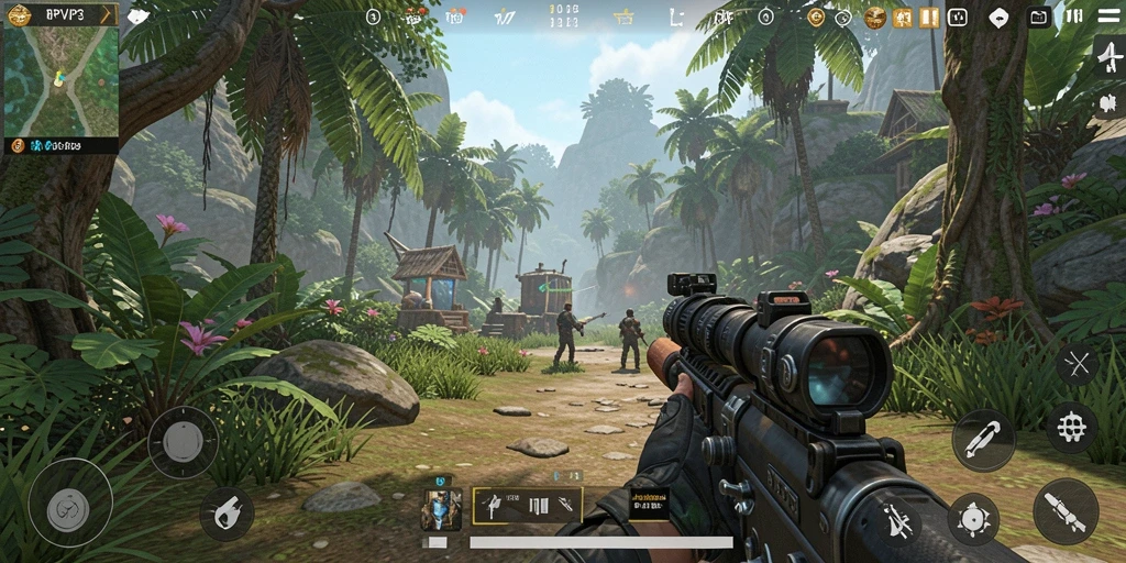 Gameplay seru dengan aksi tembak-menembak mendebarkan.