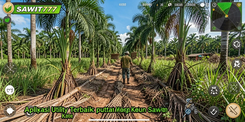 Screenshot utama SAWIT777 menampilkan fitur pemantauan kebun sawit yang intuitif.