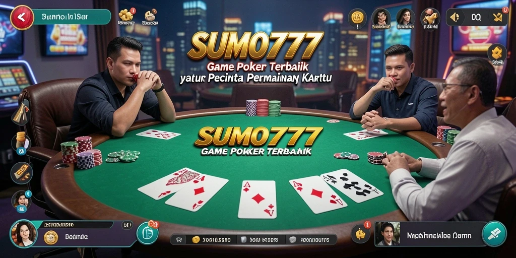 Tampilan gameplay poker yang seru di SUMO777.