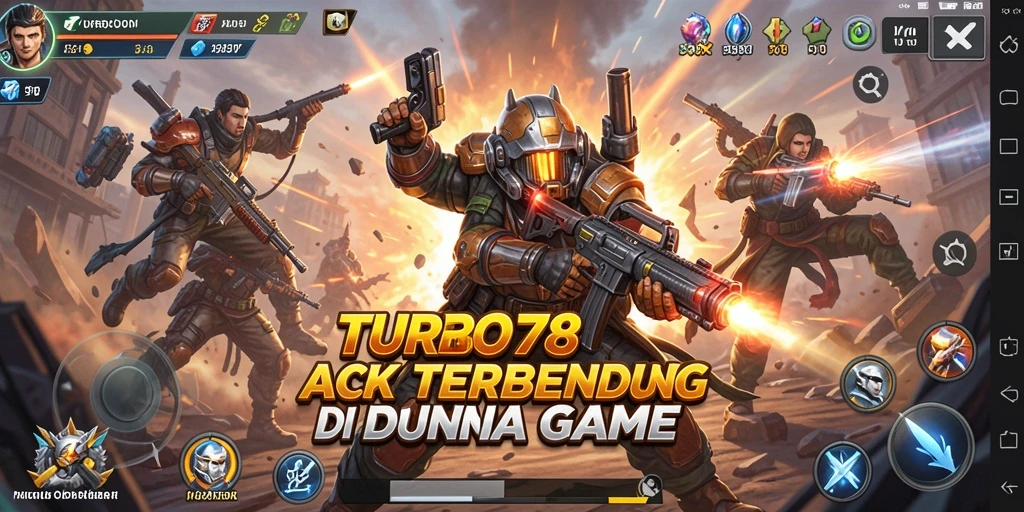 Screenshot gameplay TURBO78 dengan aksi mendebarkan di layar.