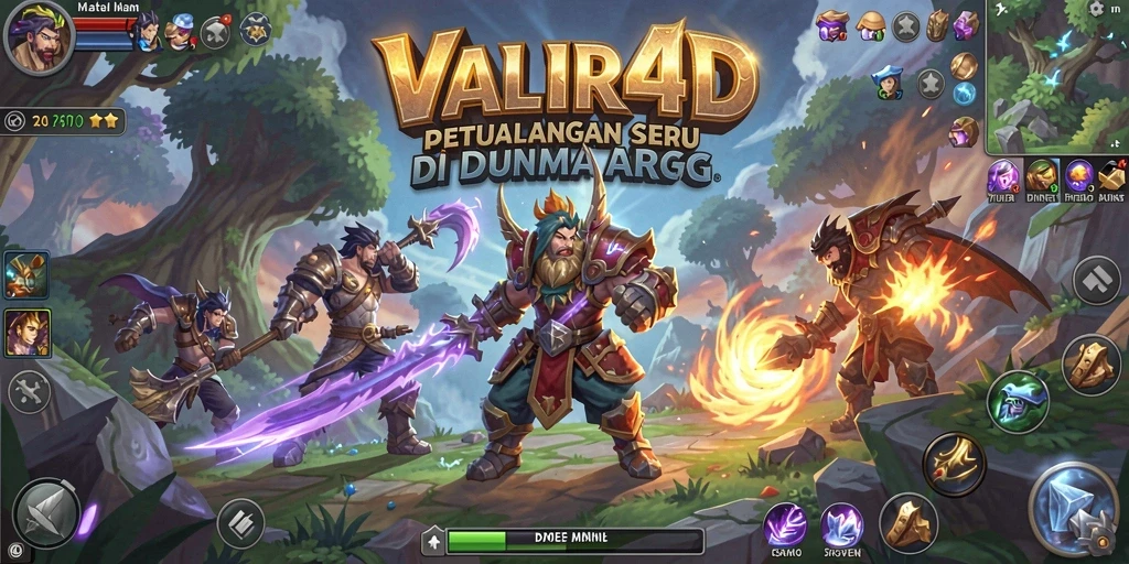 Tampilan petualangan seru dalam VALIR4D yang menakjubkan.